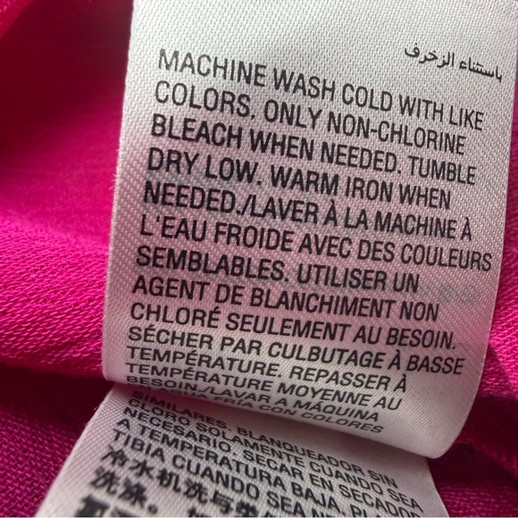 Charter Club Fuchsia Pink Roll-Tab Button Down Blouse - XL - Picture 9 of 10